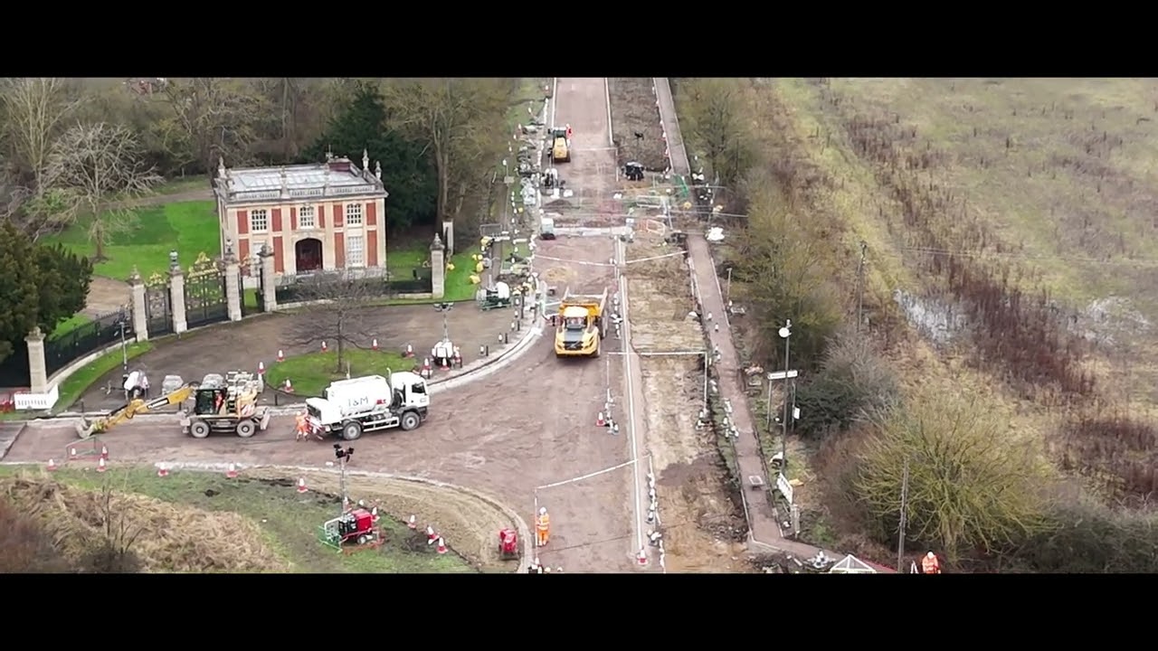 A41 Near Waddesdon road construction