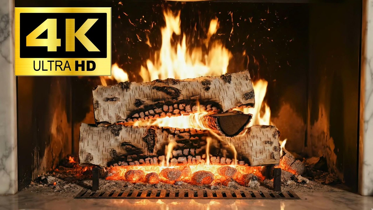 Relaxing Fireplace  | 10 Hours , 4K Ultra HD #fire #Fireplace #fireplace12hours