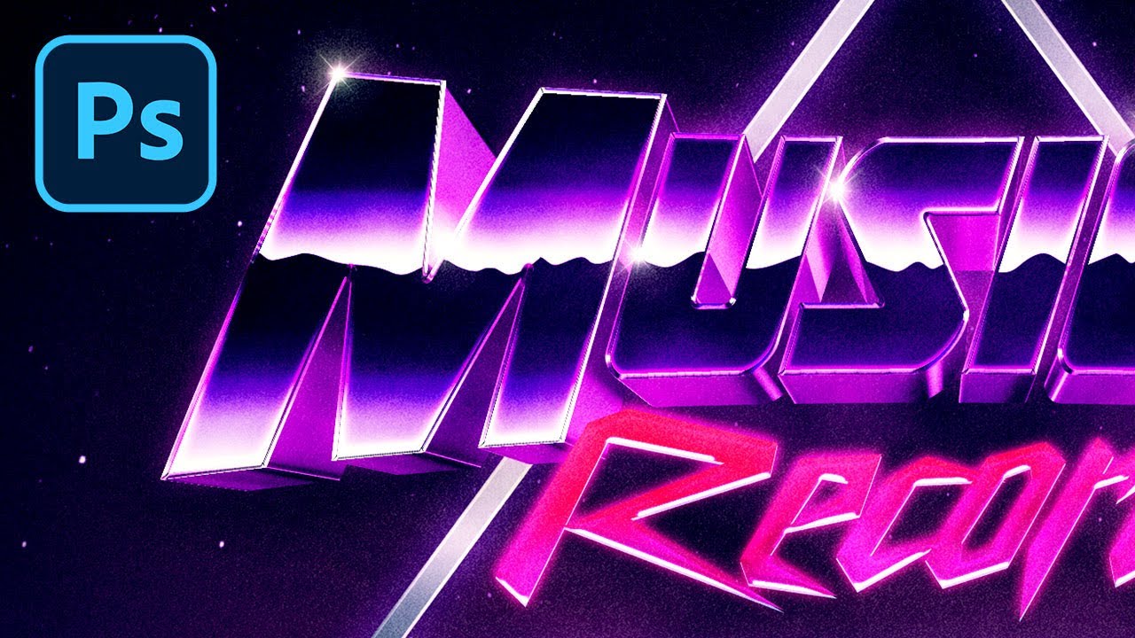 How to Convert Your Text or Logo to Synthwave 80s Style in Photoshop (+ FREE PSD)