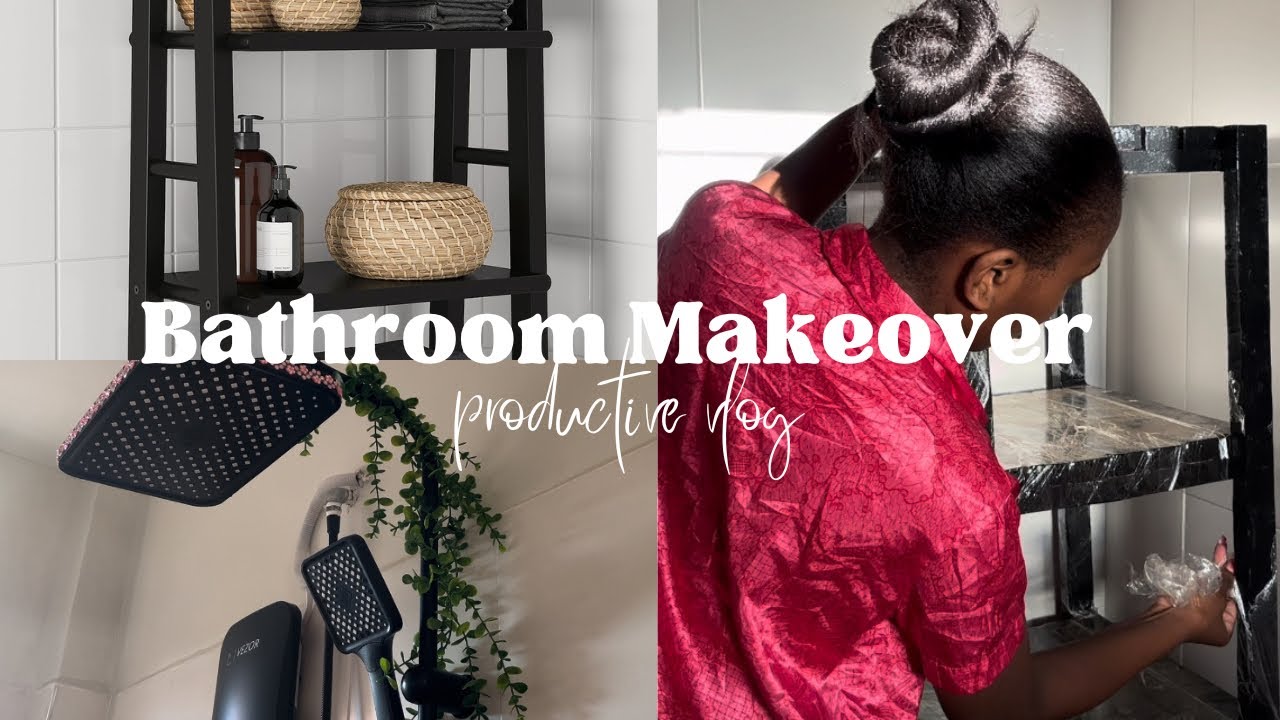 Day in my life: Bathroom makeover  | Diy on a budget | Productivity vlog 