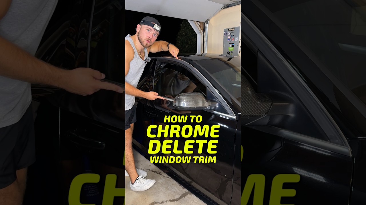 How to CHROME DELETE WINDOW TRIM with vinyl wrap on a car 🏎️💨