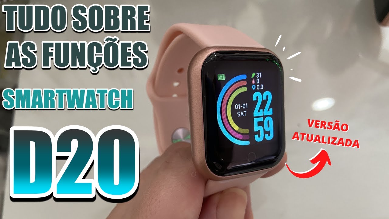 TUDO SOBRE AS FUNÇÕES DO SMARTWATCH D20 OU Y68, APRENDA USAR O D20 E TAMBÉM O APP FIT PRO