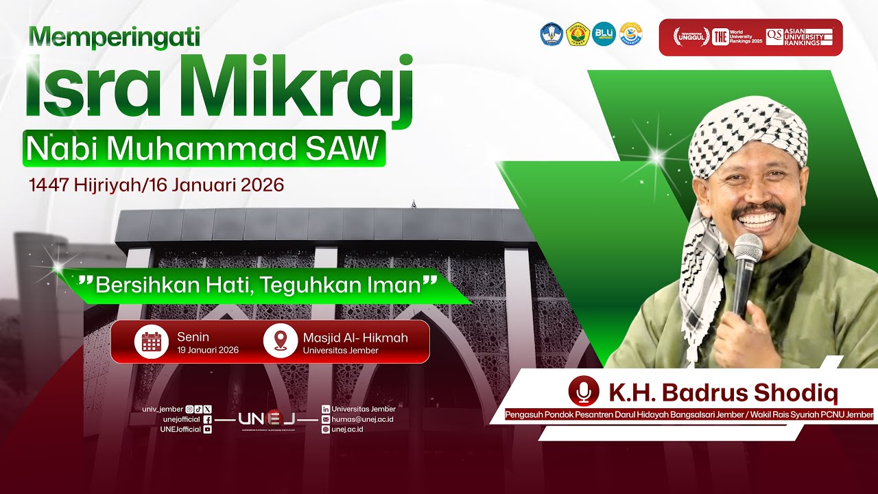 Memperingati Isra' Mikraj Nabi Muhammad S.A.W 1447 H - Keluarga Besar Universitas Jember