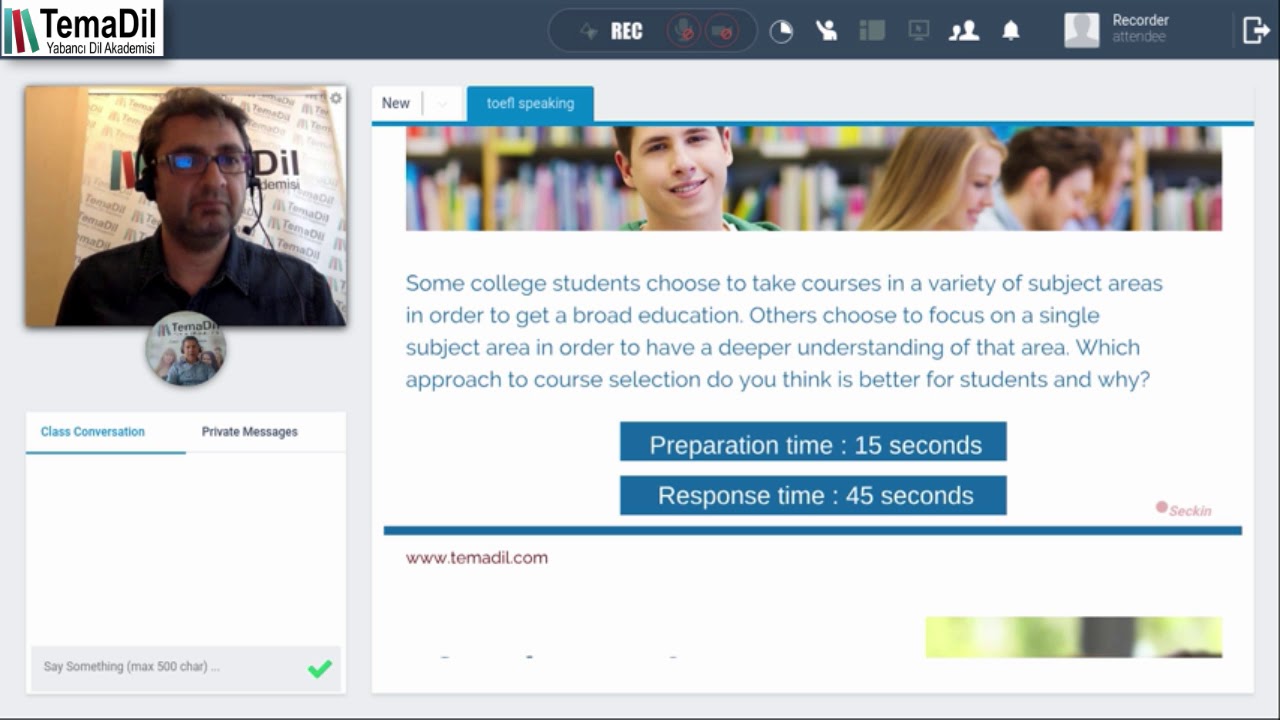 TOEFL Speaking Sınavı Örneği