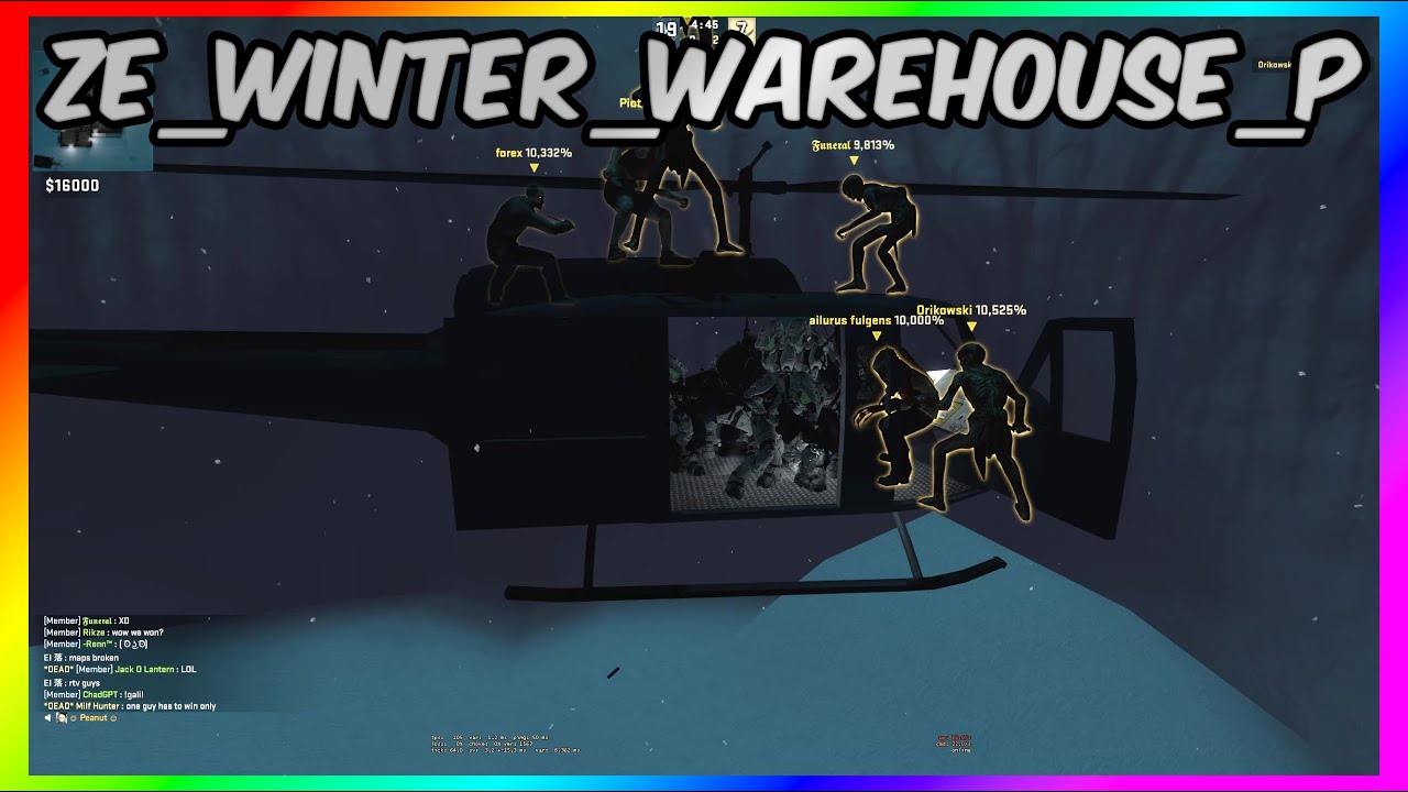 CSGO ZOMBIE ESCAPE ON GFL | Winter Warehouse