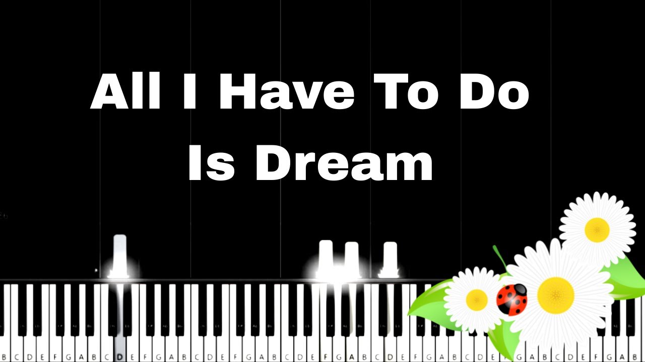 Everly Brothers - All I Have To Do Is Dream - Very Easy Piano Tutorial (Slow)