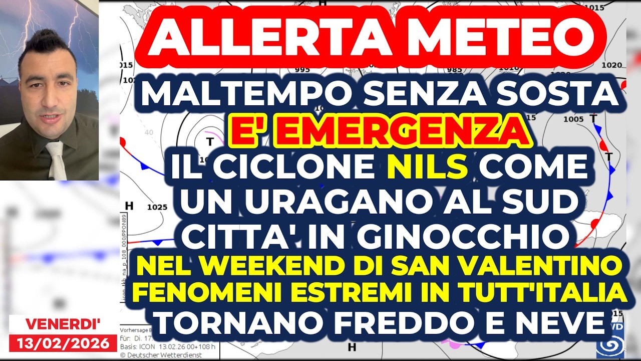 Allerta Meteo, MALTEMPO senza sosta: è emergenza assoluta! E adesso tornano freddo e neve!