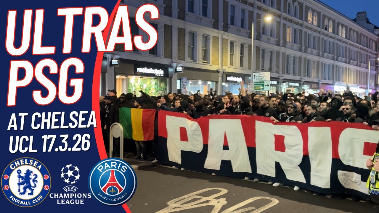 🧨🔴🔵 ULTRAS PSG FANS AT CHELSEA IN LONDON🔥🇫🇷 17.03.26 CHELSEA vs PARIS CHAMPIONS LEAGUE RO16 #ultras 
