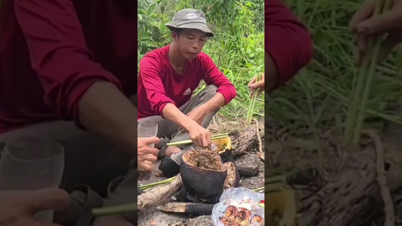 Camp and cook delicious food in the natural forest #cooking #camping #campinglife #nature #camera