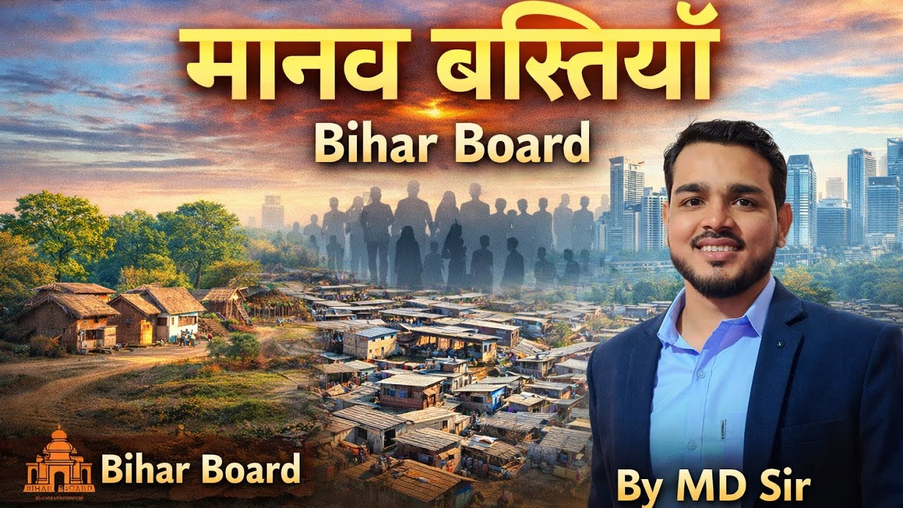 मानव बस्तियाँ (Human Settlements) | Class 12 NCERT Geography | Bihar Board | By MD