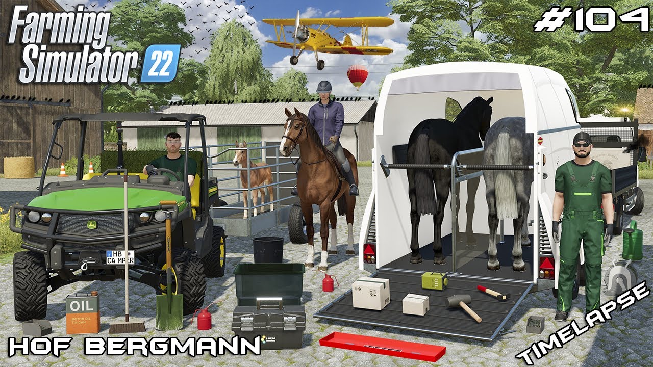 ВСАДНИК - ПЕРЕВОЗКА И ПРОДАЖА ЛОШАДЕЙ - БОЛЬШАЯ ПРИБЫЛЬ | Hof Bergmann | Farming Simulator 22 | Э...