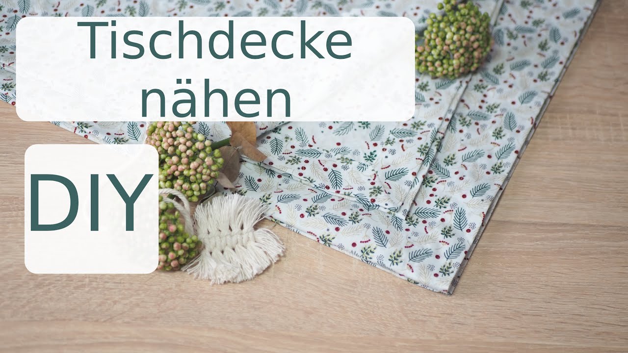Tischdecke nähen lernen - Briefecken nähen - DIY mit Annas Nähschule