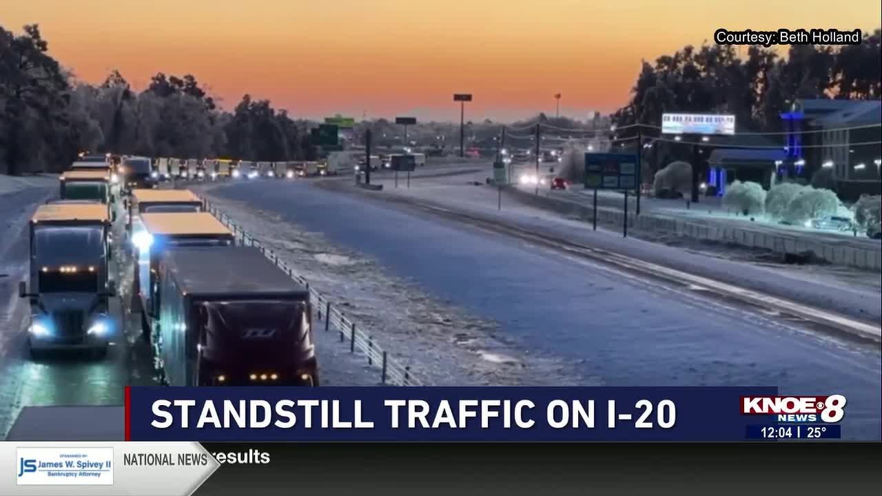 I-20 backed up from Minden to Monroe, motorists stranded for hours