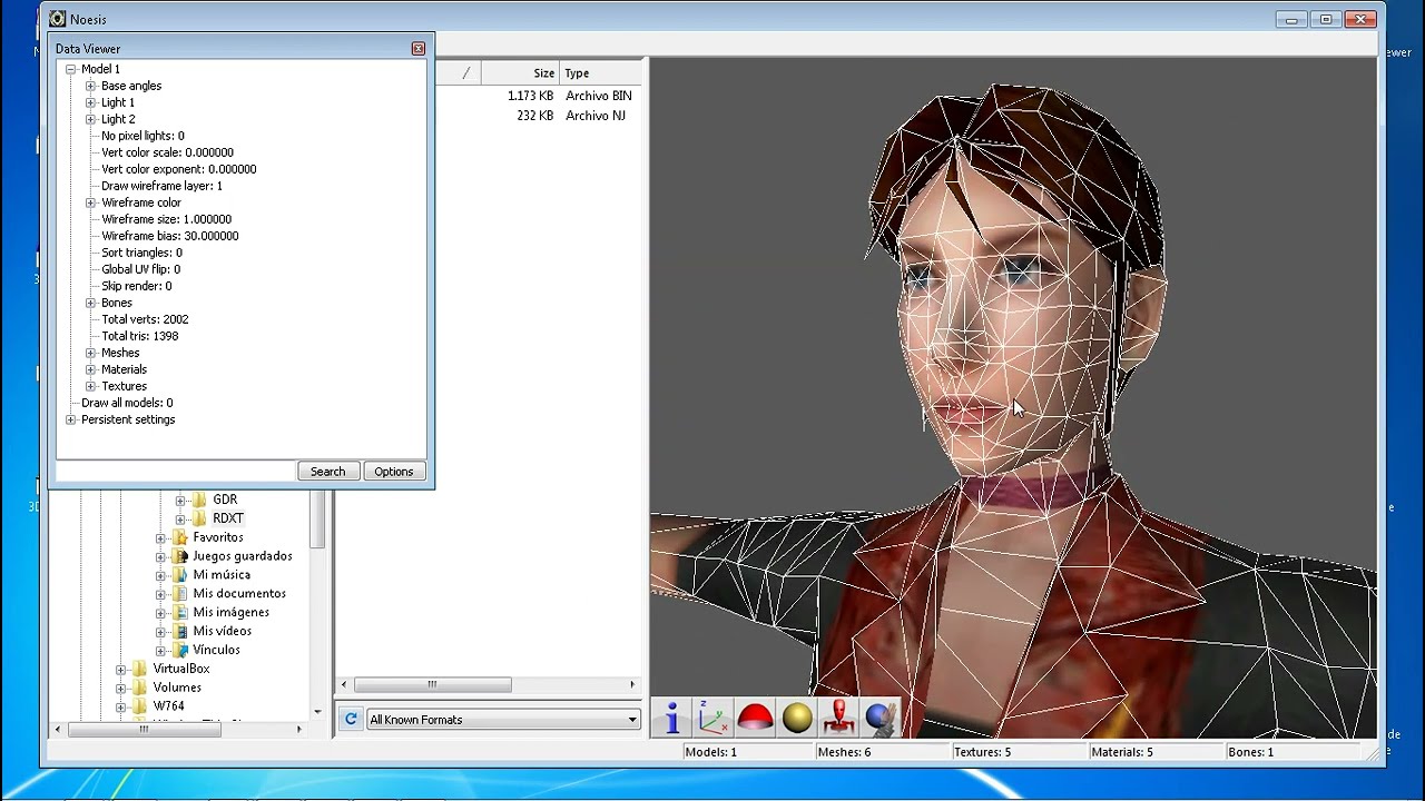 RECV DC Reading 3D system model in Noesis test 1