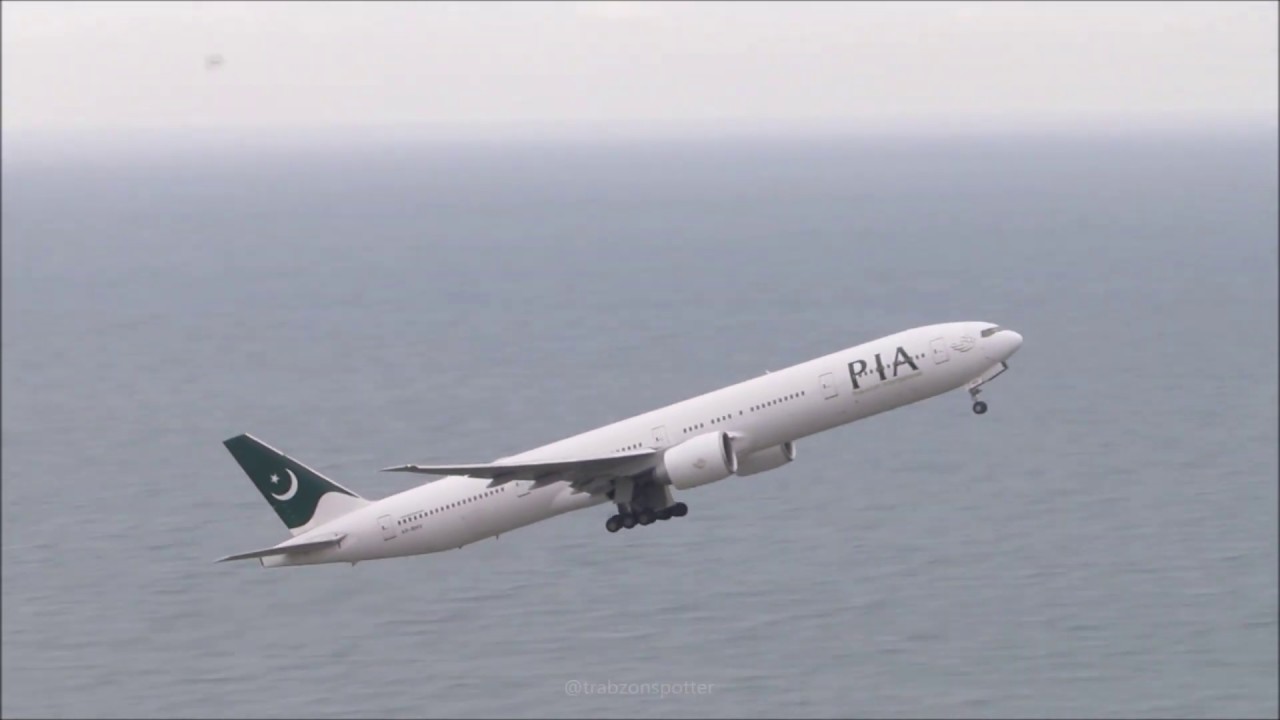 Incredible Takeoff! Pakistan International Airlines (PIA) B777-340(ER) AP-BHV Trabzon Airport!