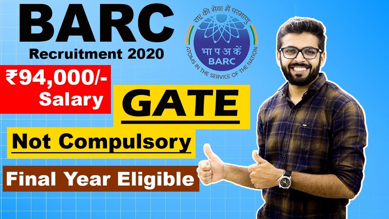BARC DAE recruitment 2020 | SALARY ₹94,000😮😮 | FINAL YEAR Eligible | NO GATE | OCES/DGFS 2020 BARC