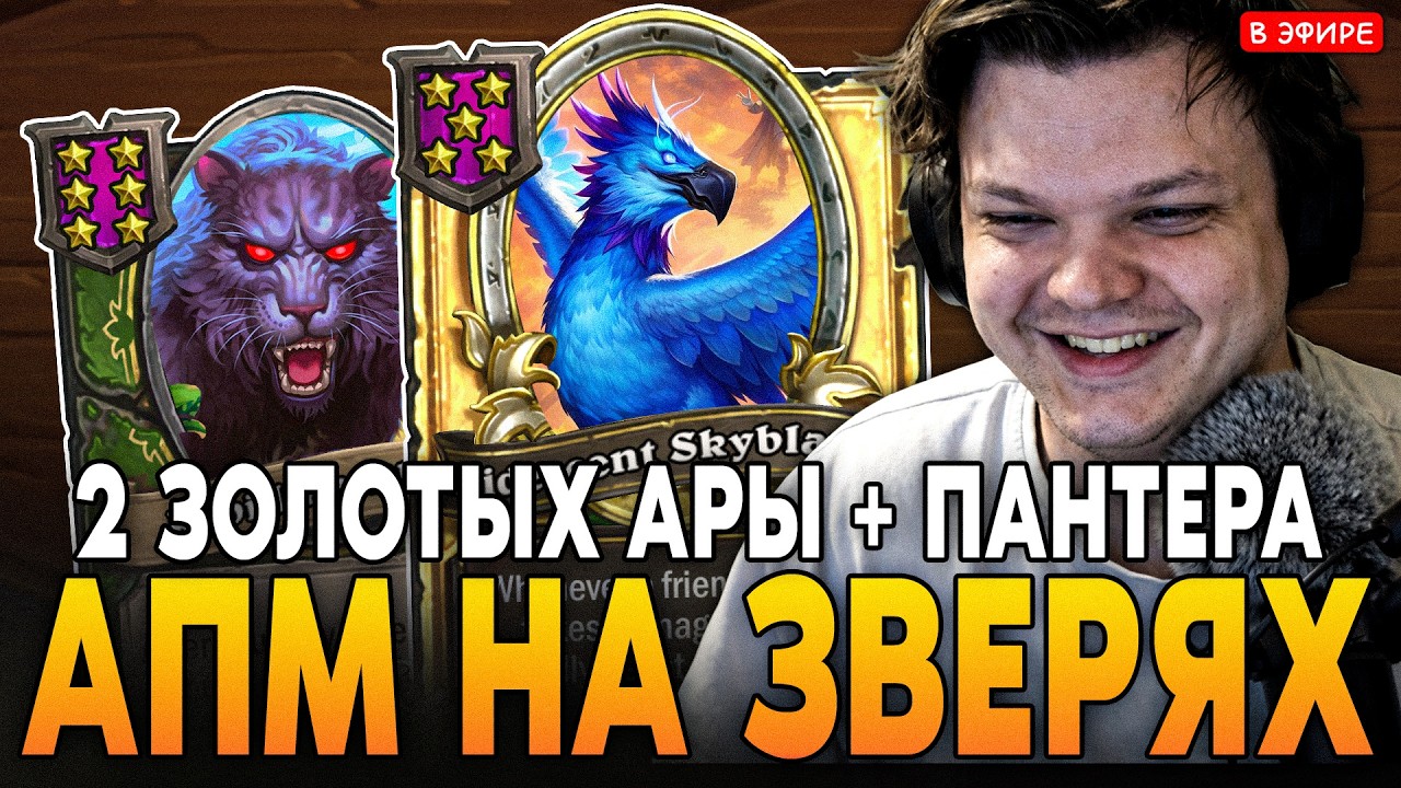 СОБРАЛ АПМ на ЗВЕРЯХ с 2 ЗОЛОТЫМИ ПОПУГАЯМИ под ПАНТЕРОЙ! SilverName Сильвернейм Hearthstone