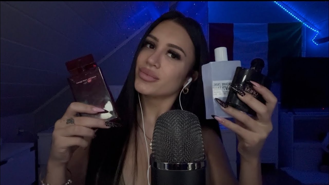 ASMR | my perfume collection! (Lid sounds, tapping, scratching..) ✨🩷