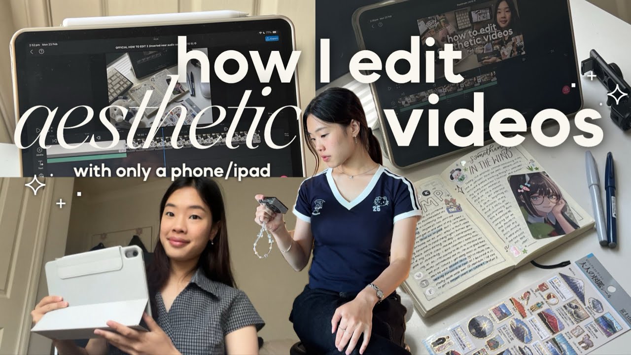how I edit aesthetic videos using only an iPhone or ipad 📱 equipment, apps, and a mini demo vlog!