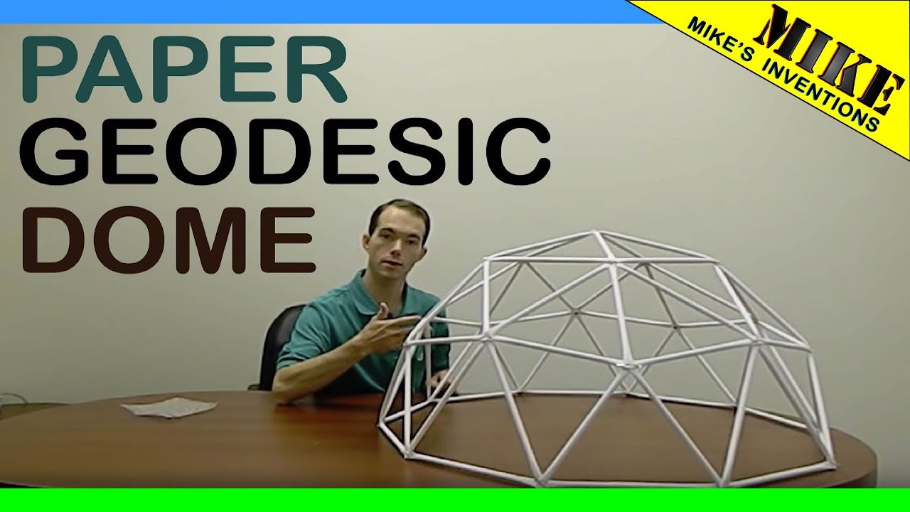 Как построить геодезический купол из бумаги. Mikes Inventions