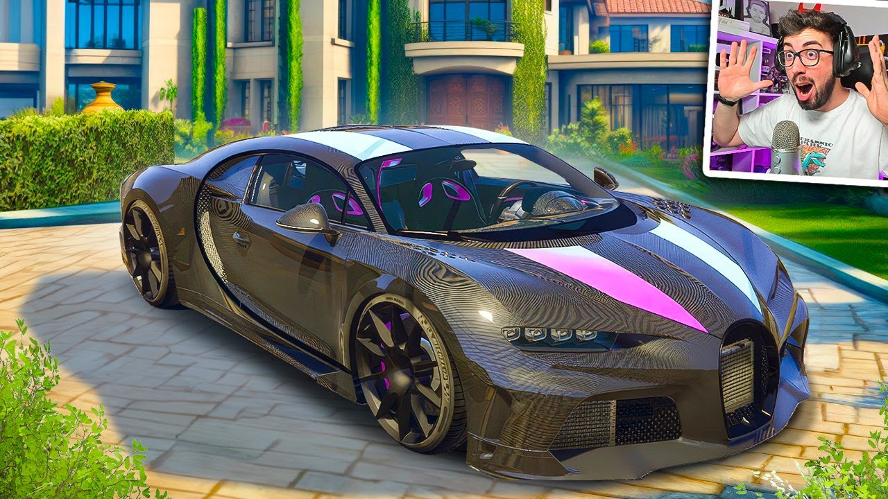 MI VECINO ME DEJA su BUGATTI CHIRON SUPER SPORT en GTA 5 ROLEPLAY DRIFT 😍
