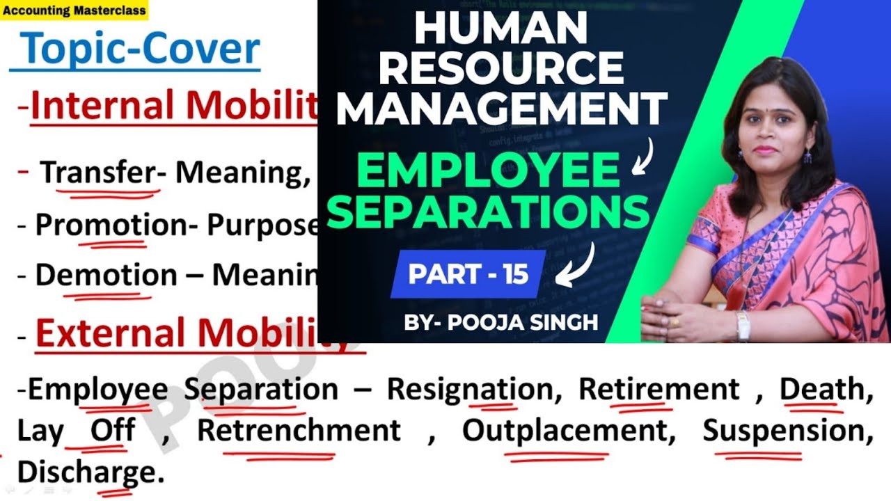 Employee Separation | Resignation | Retirement | Retrenchment | Lay Off | Part-15| BBA | B.Com | MBA