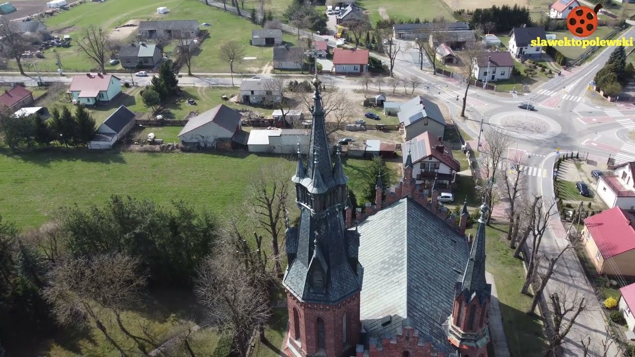Dłutowo 2025. Wieś Dłutowo z lotu ptaka. Dłutowo z drona
