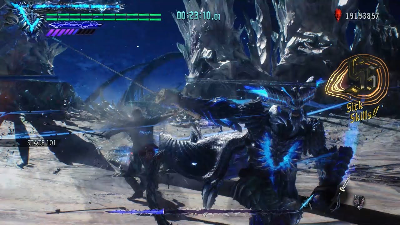 Restless Super Vergil vs Boss Vergil (No Damage)