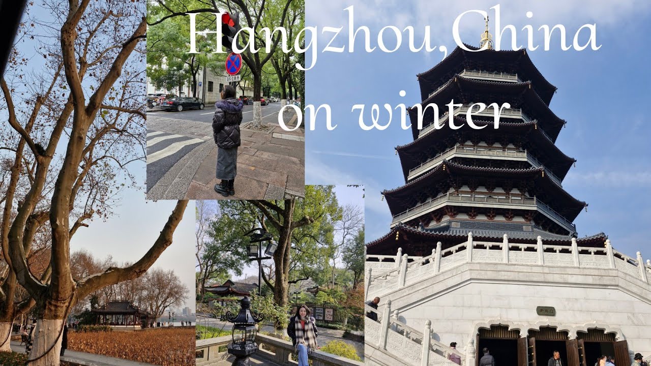 Hangzhou, China on winter 2023. One of the most beautiful cities in China