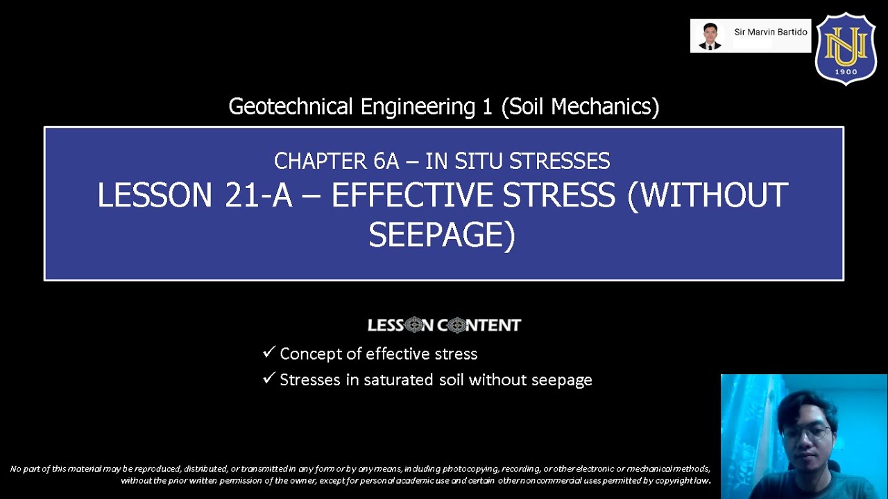 Geotechnical Eng'g 1 (Soil Mechanics) - Effective Stress without Seepage