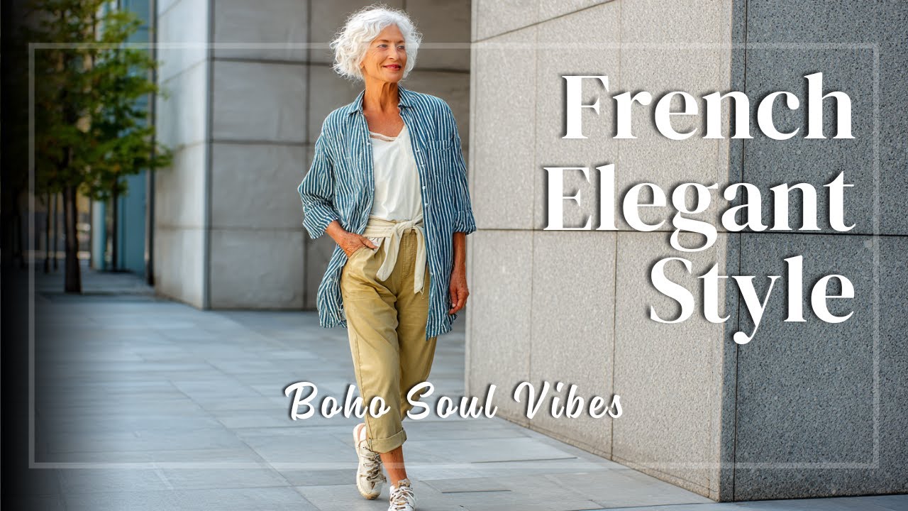 French elegance meets boho soul 💫 senior women embrace timeless luxury with ease