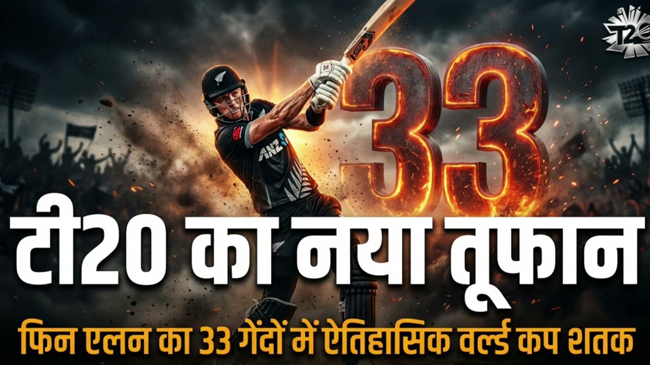 Finn Allen ka 33 Ball Century! T20 World Cup 2026 Semi Final me Tufaan | Chris Gayle ka Record Toota