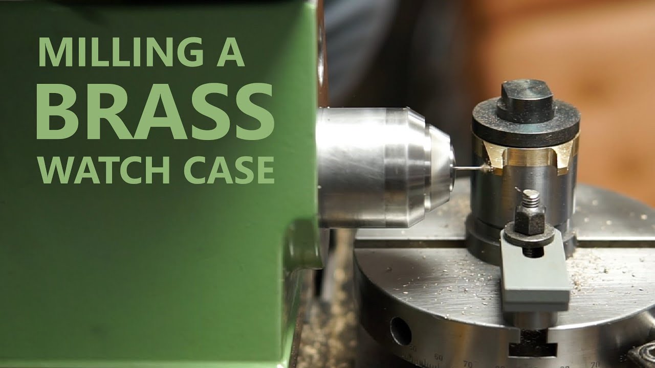 Milling and drilling a watch case in brass