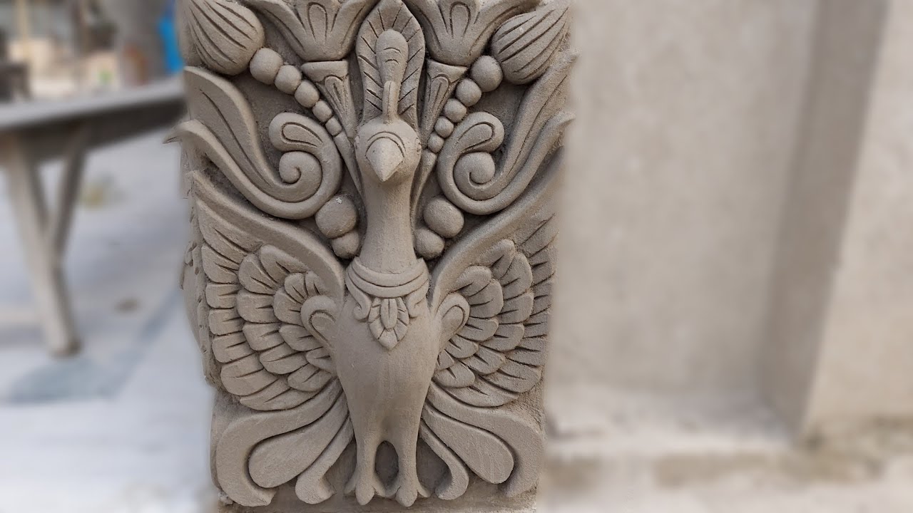 Bird Amazing Design Our Indian Bird  Cement Sand Design Art No-35