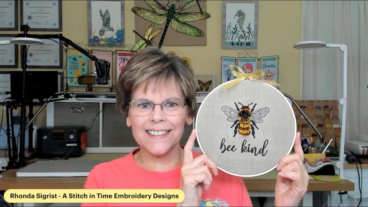 Fringe Bee Wood Embroidery Frame Tutorial