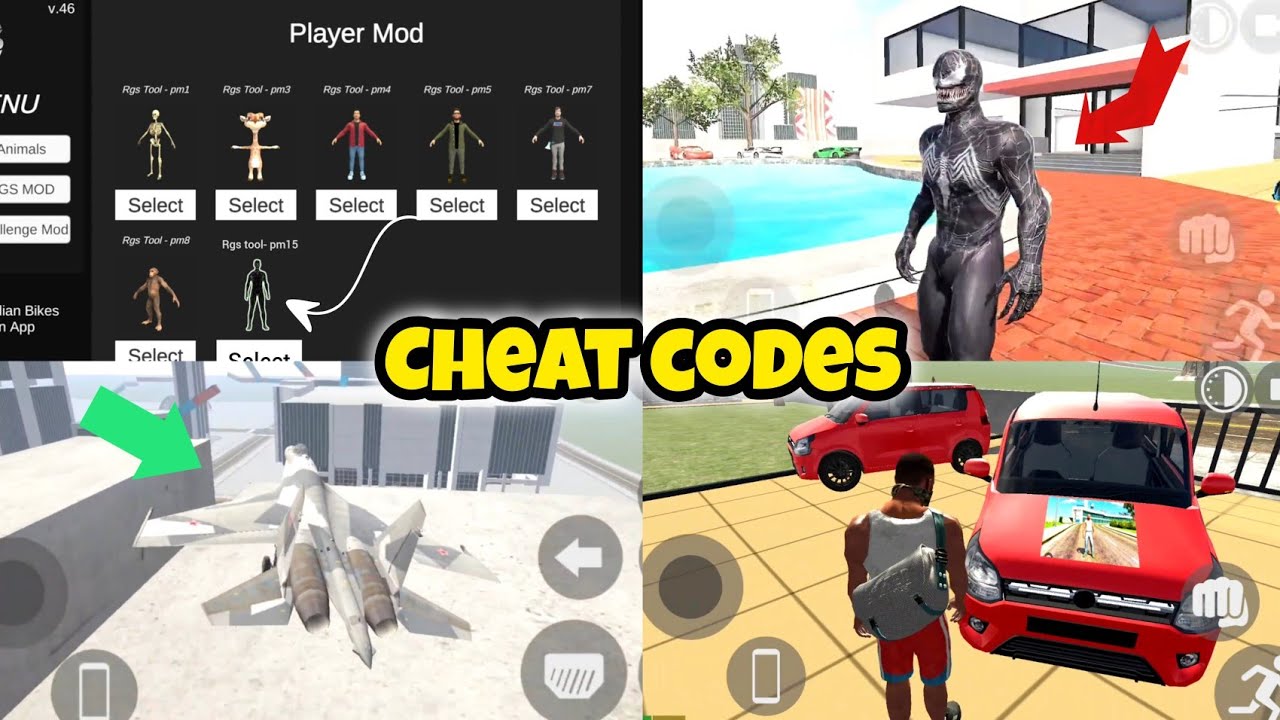 New venom + jet 🤯🔥New update all secret cheat code in Indian bikes driving 3d 🥵