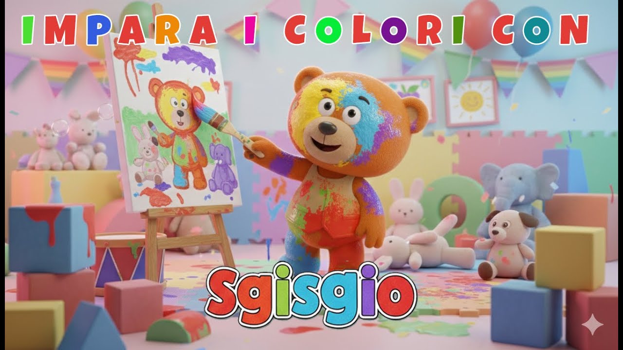Impara i Colori con Sgisgio 🎨 Canzone Educativa per Bambini e Neonati