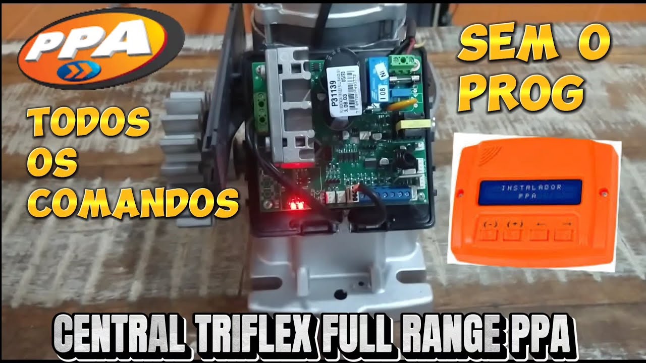 Todas as funções da CENTRAL TRIFLEX FULL RANGE PPA sem o PROG