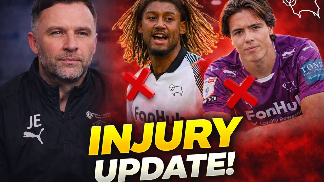 BAD News for Derby County… Key Players OUT? 🐏🚑