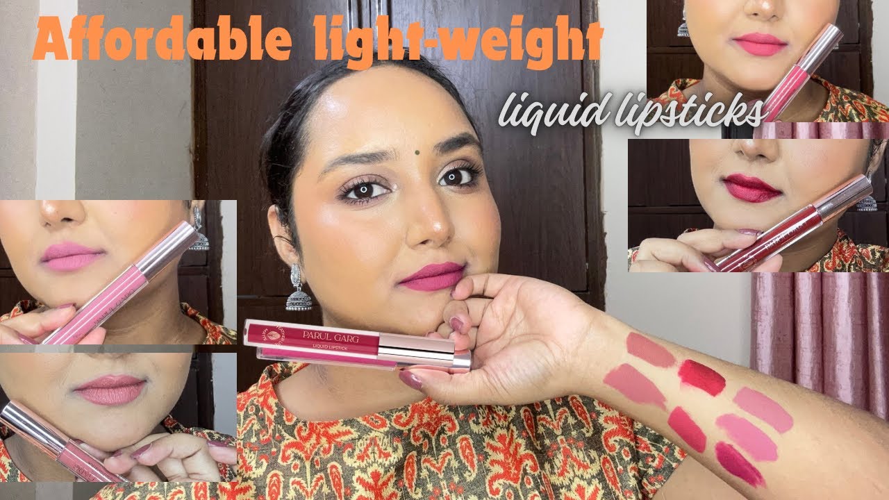 Best Lipsticks For Festival Season for dusky skin 🪔 Parul Garg Featherlite Matte Liquid Lipsticks