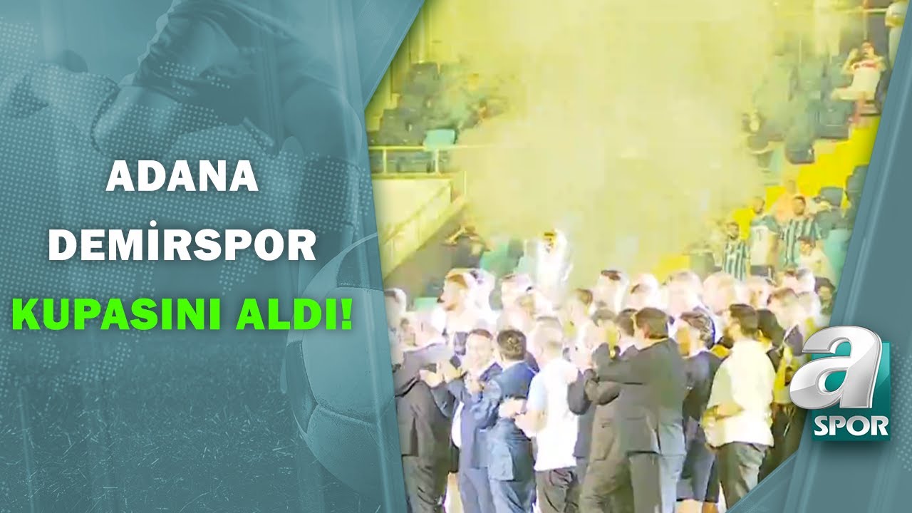 TFF 1. Ligi Şampiyon Tamamlayan Adana Demirspor Kupasını Aldı! Şampiyonluk Kutlaması! / A Spor