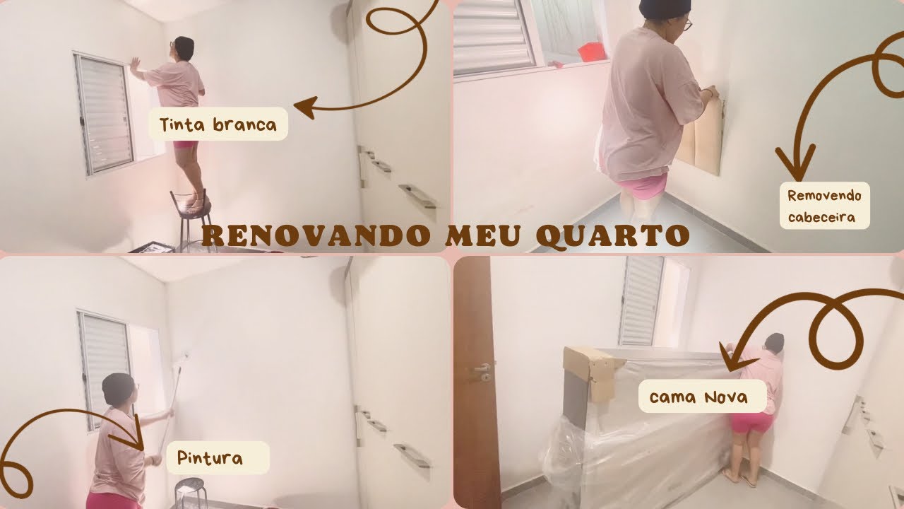 Pintei Meu Quarto e Comprei Minha Cama Nova! Ficou Maravilhoso | Morando Sozinha