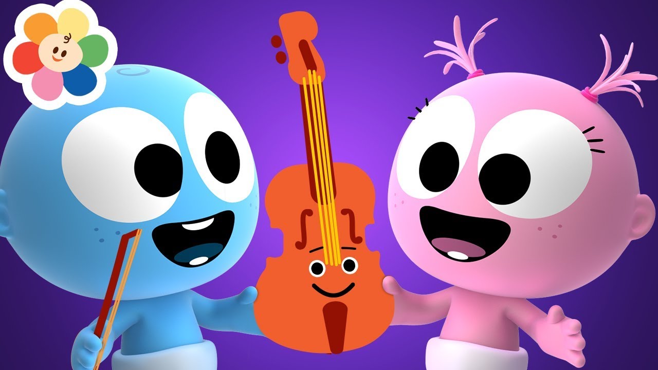 Laughing With Funny GooGoo & GaaGaa Baby | Cello Music for Babies + More Musical Instruments Sounds