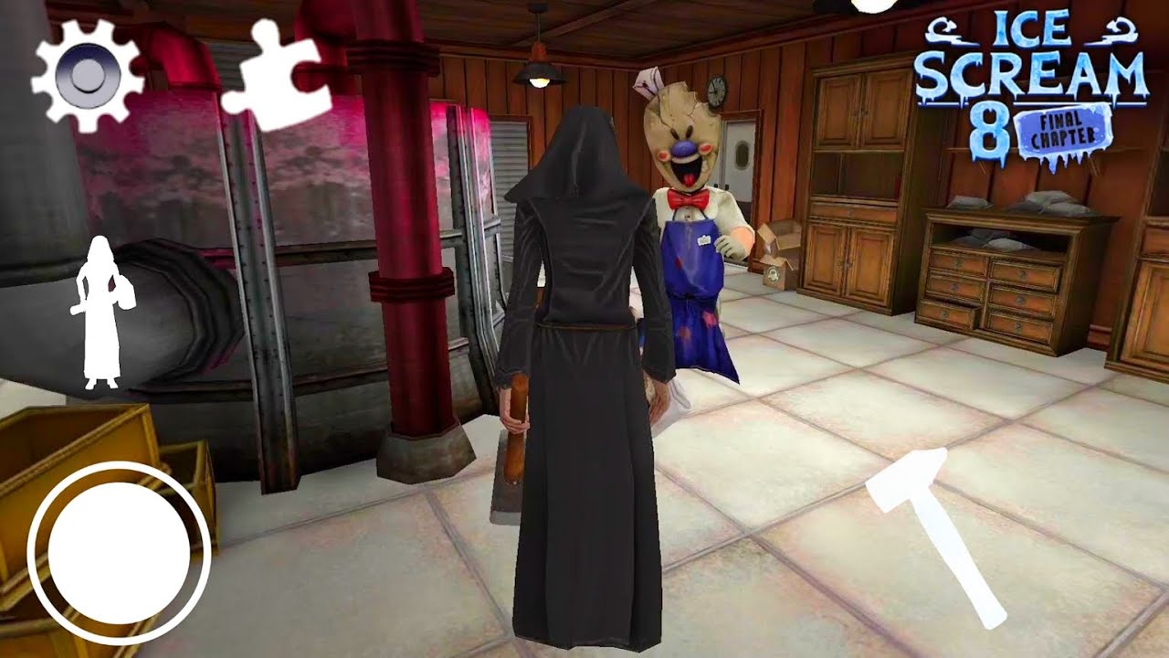 Playing As “EVIL NUN” In Ice Scream 8 And Invading Rod's Ice Cream Factory | Outwitt Mod