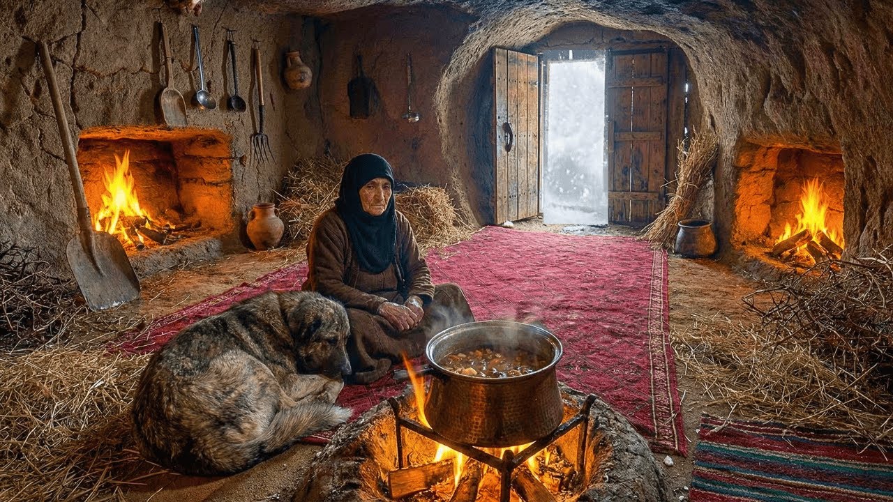 Widow and her Kuchi shepherd dog surviving −71°C under 3 meters of snow in Afghanistan