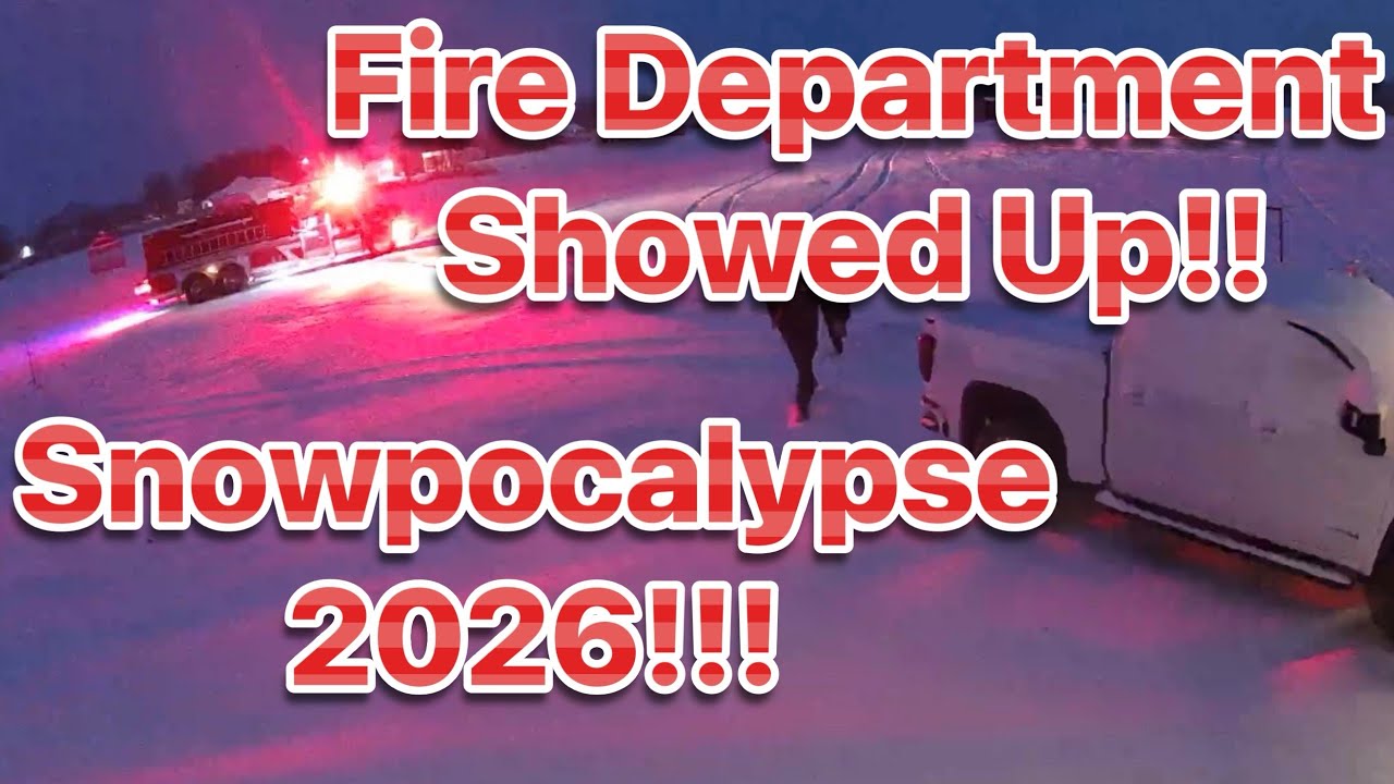 Снежный апокалипсис 2026 года!! Приехала пожарная бригада!!