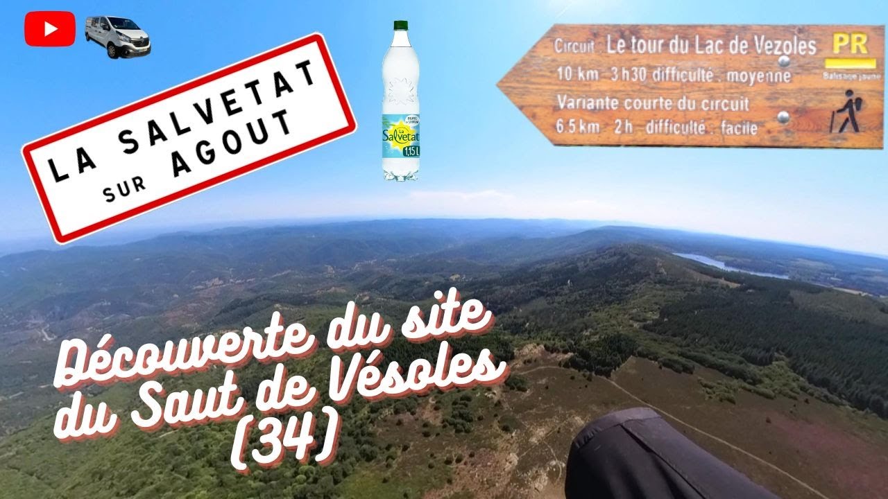 PARAPENTE au Saut de Vésoles (34) Découverte du site en 4K