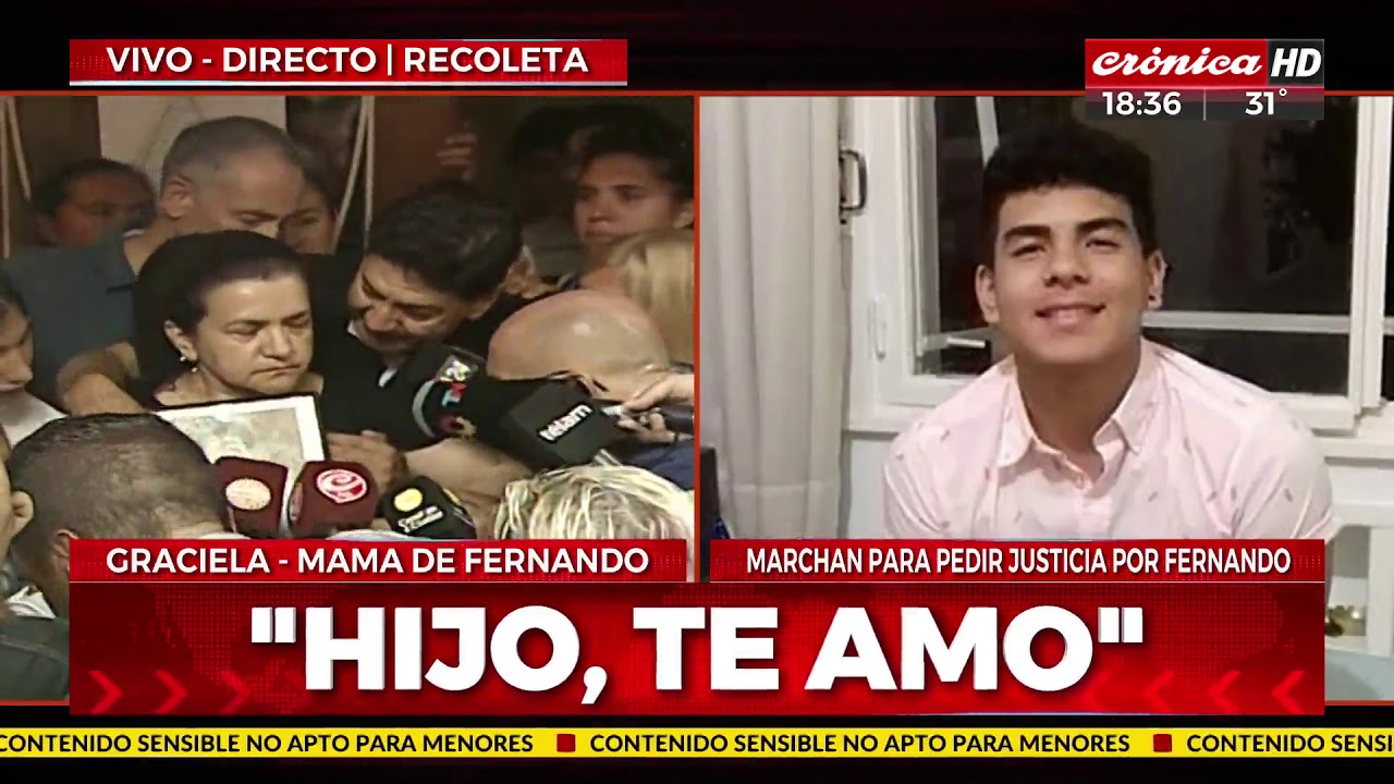 La madre de Fernando Báez Sosa: 