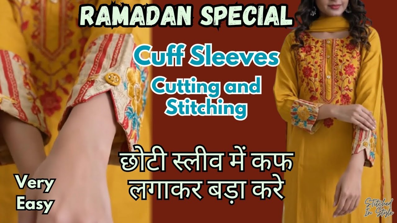 Latest sleeves design cutting and stitching/ sewing tips for beginners2026 #cuffsleeves #ytvideos 