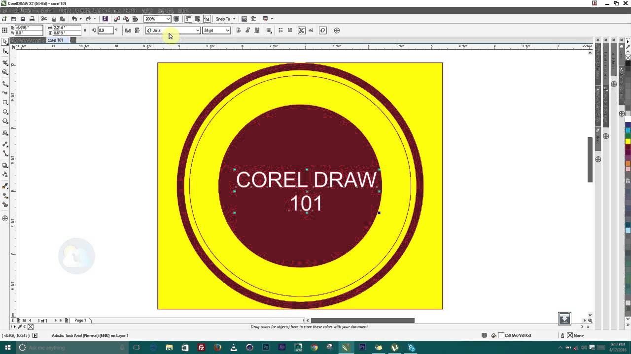 COREL DRAW TUTORIAL FOR BEGINNERS 101